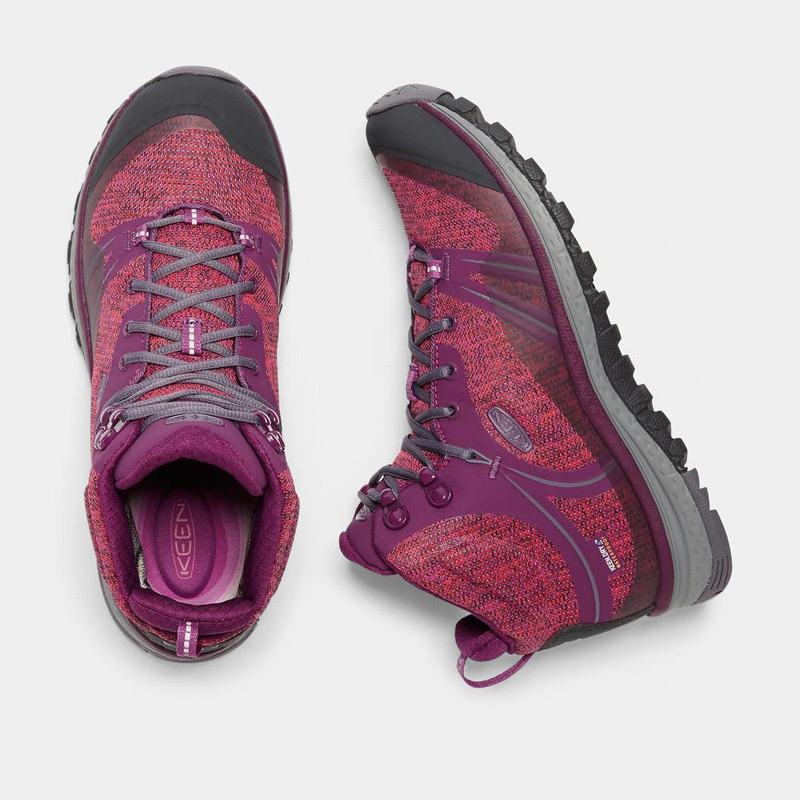 Discount Keen Terradora Waterproof Mid Womens Hiking Boots Purple (4120-IPSOR)